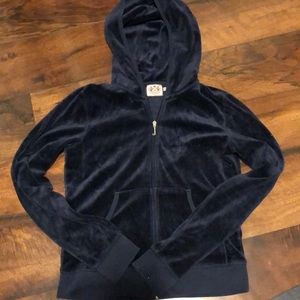 Juicy Couture Navy Velour Track Jacket!
